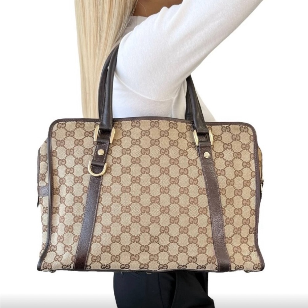 Gucci GG Monogram Shoulder Bag Briefcase